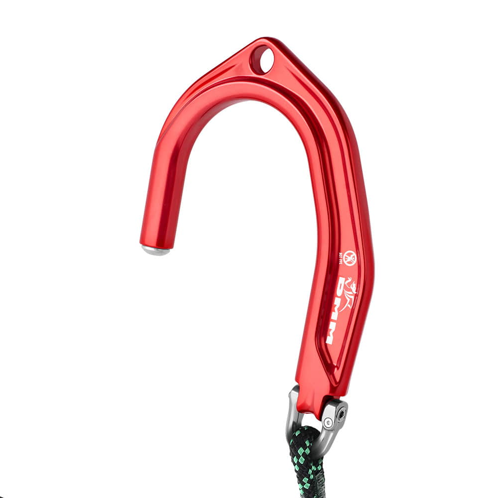 Captain Kit by DMM, red snap hook with green-black rope