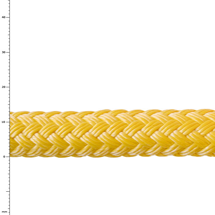 Bull Rope 13 Original Yellow Braided Rope with Close-Mesh Pattern