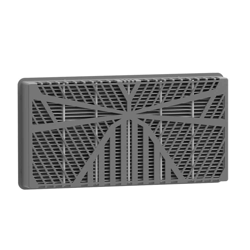 clearmaxx Particle main filter, rectangular, grey with grid pattern