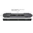 Chain Locker Black Plastic Chain Storage Box with Product Dimensions 27.75 x 4.2 x 2 inches Closed and Side