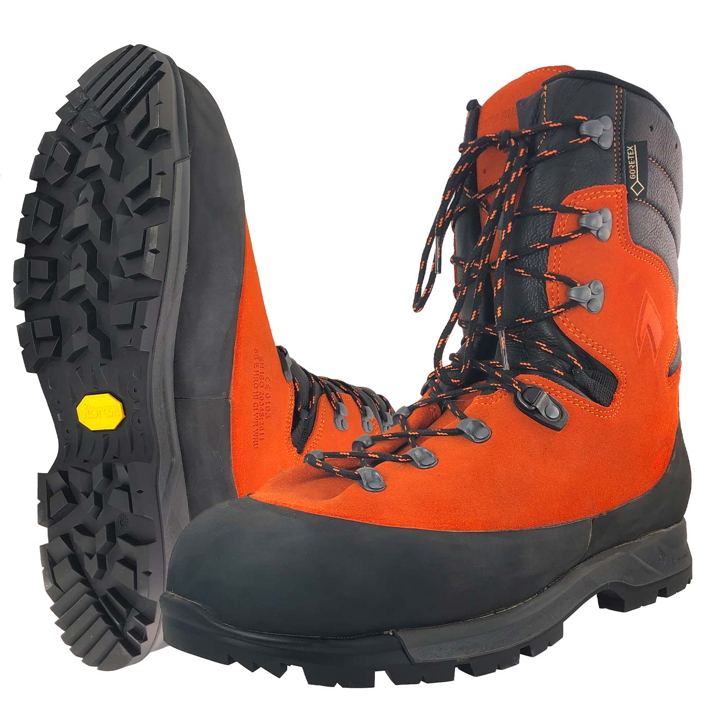 Protector Forest 2.1 GTX hiking boots in orange with black sole and black laces, manufacturer not visible