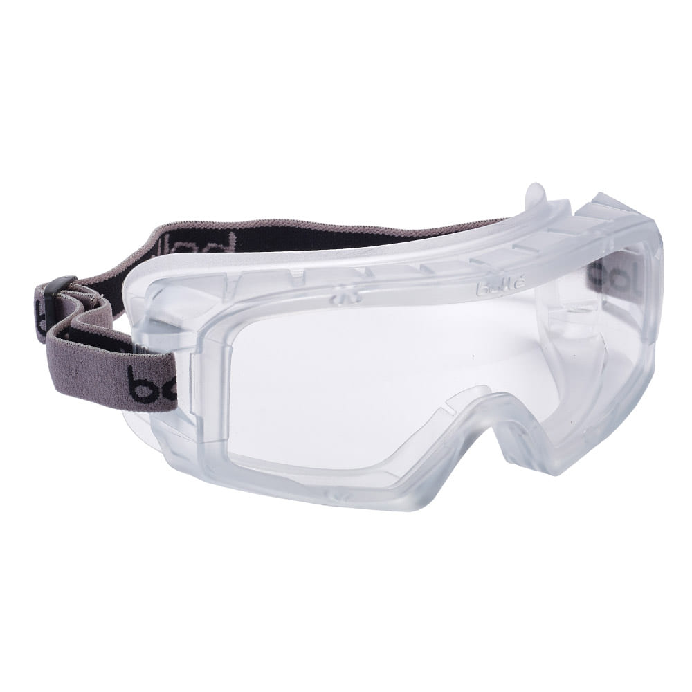 Coverall Goggles with Transparent Frame and Adjustable Black Elastic Band
