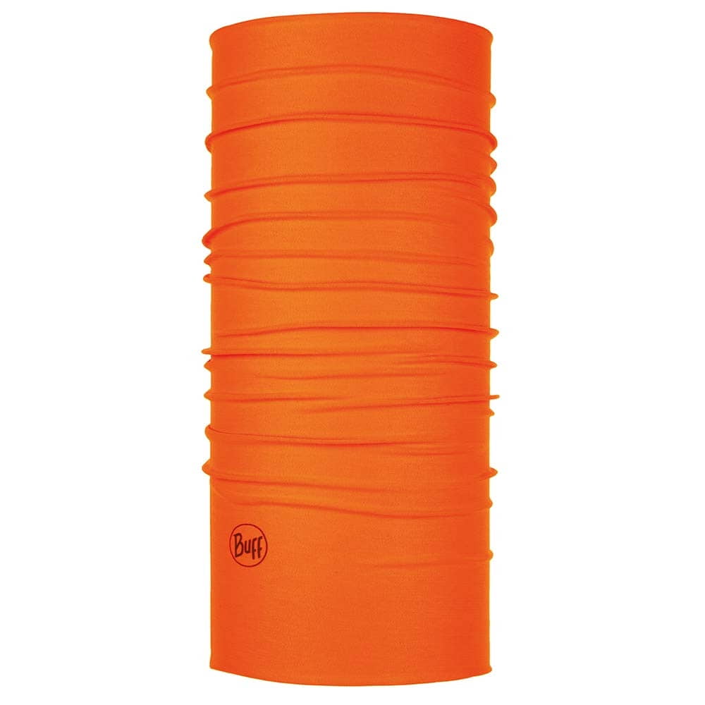 Coolnet UV+ BUFF in bright orange with BUFF logo on the lower left