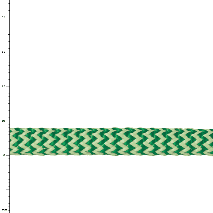 Ocean 8 rope with green and white pattern, manufacturer not visible