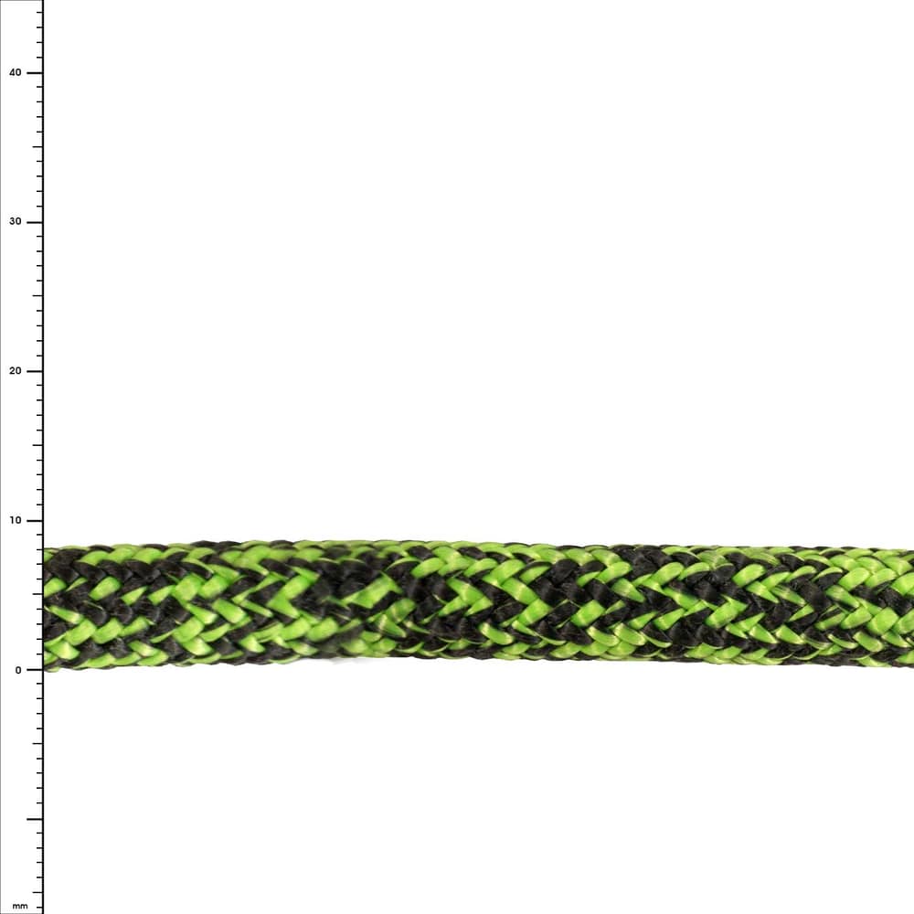 Phoenix 8 rope in green and black with braided pattern
