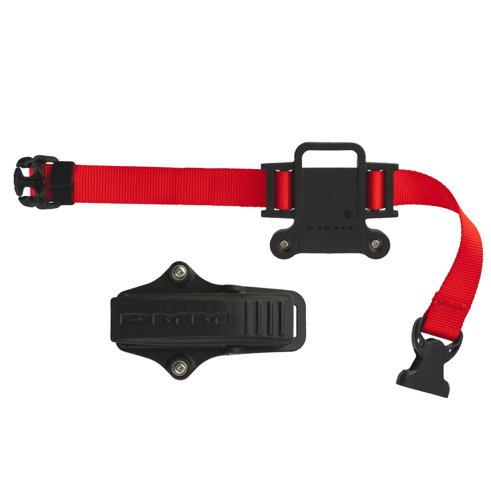 Caiman by DMM, red band with black plastic clip and bracket