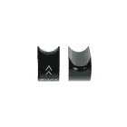 Positioner clamping jaw, two black clamping jaws with curved surface and white arrows as well as the inscription Ø11/13