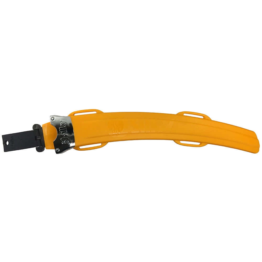Sugoi 420 holster in yellow with black fastening clip and silver metal part with the lettering "SILKY"