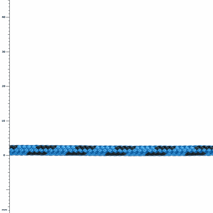 3 cord, blue and black braided cord, product name visible