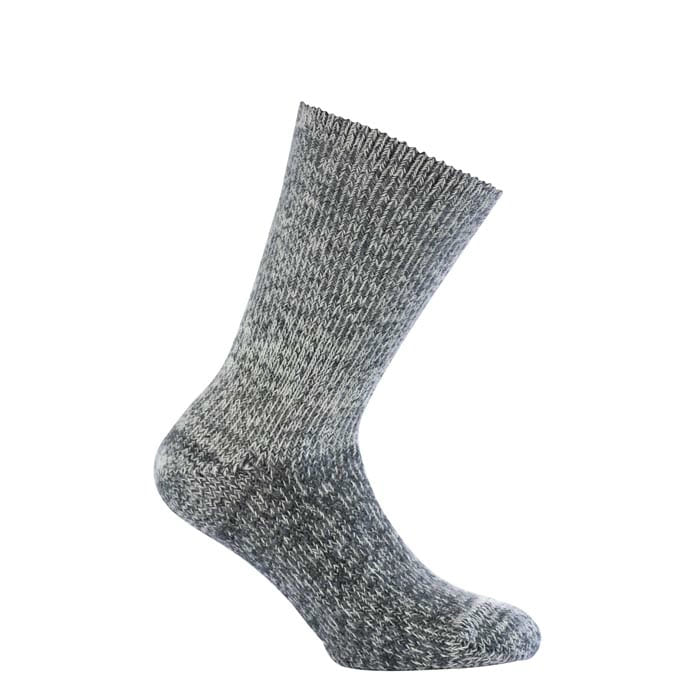 Socks 800 gray sock with rough knitting pattern on white background