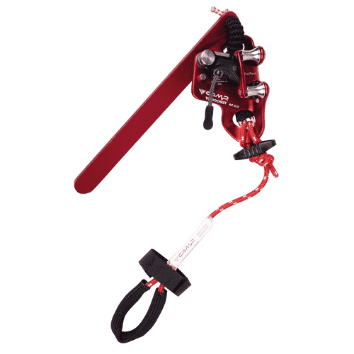 Turbospur System by CAMP, red metal device with lever, rope and loop