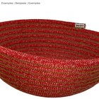 Rope Bowl by Edelrid, red bowl made of rope, close-up