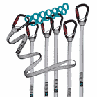 Speedline Lite Kit 40" with five black carabiners, grey loop straps and blue connector