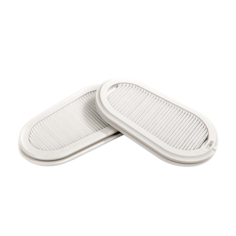 Elipse P3 RD filter, two white oval filters with fine fins and smooth edges, without visible manufacturer name