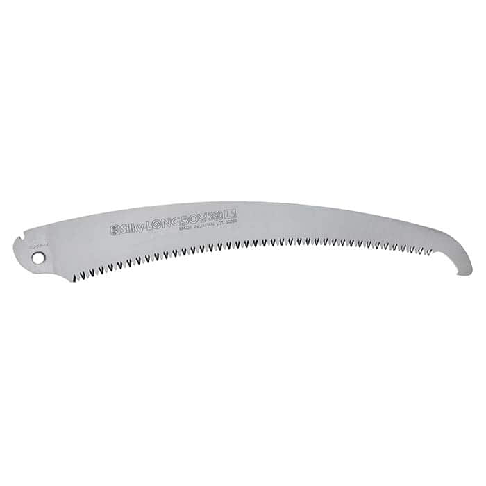 Longboy Saw Blade, Curved Silver Saw Blade with Teeth and Hole at One End