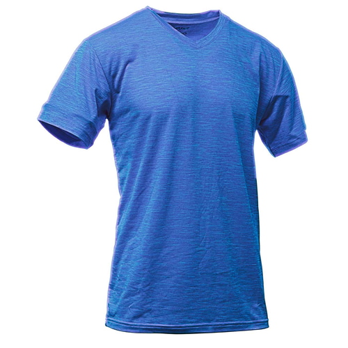 Skin-Dry V-Neck T-Shirt in Blue with V-Neck and Short Sleeves