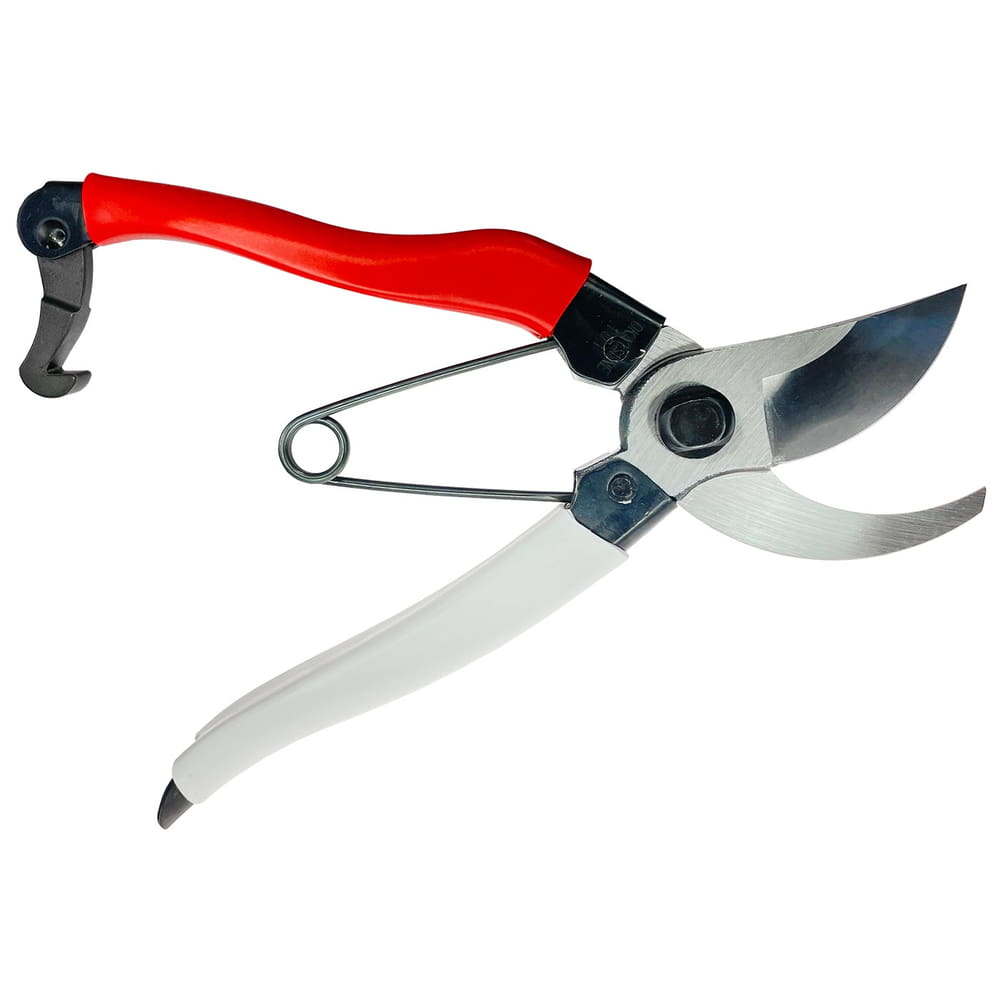 Okatsune 21 Pruning Shears with Red and White Handle and Silver Blade from manufacturer Okatsune