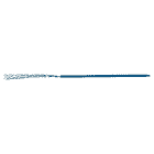 Cage awl, rod-shaped with blue handle and silver, grid-like end