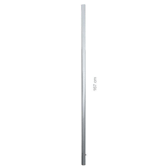 Hayate 500 rod middle, long, thin silver rod with the inscription "167 cm" next to the rod