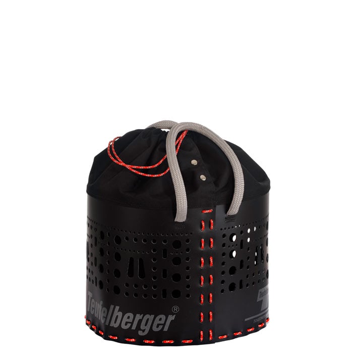 kitBAG 30, black bag with grey handles and red stitching, manufacturer Petzl