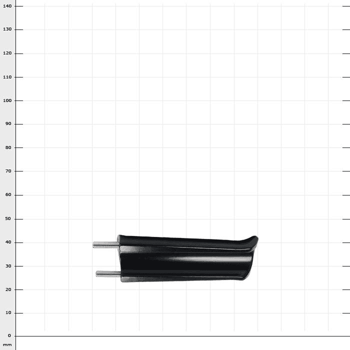 SpiderJack 3 Release Handle from the Side, Black with Two Metal Pins