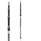 Two views of the ArboRapid Ultra Light Climber 270, a silver climbing pole with black handles and buckles, on a white background