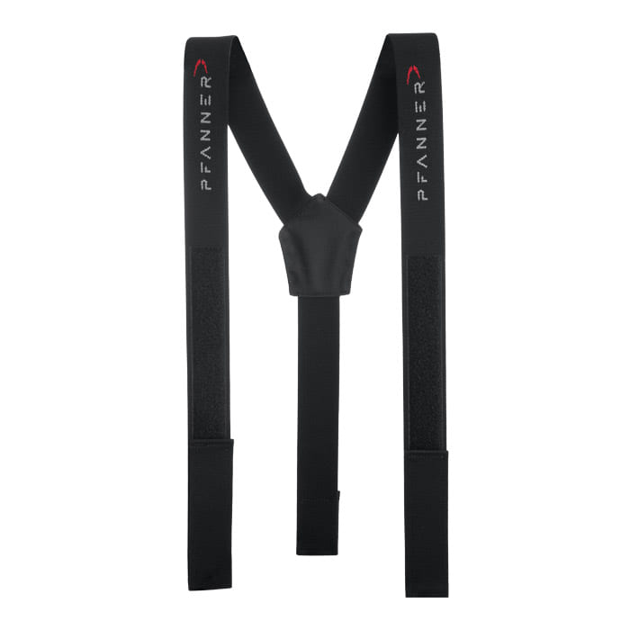 Velcro suspenders from Pfanner in black with adjustable straps and Velcro fastener