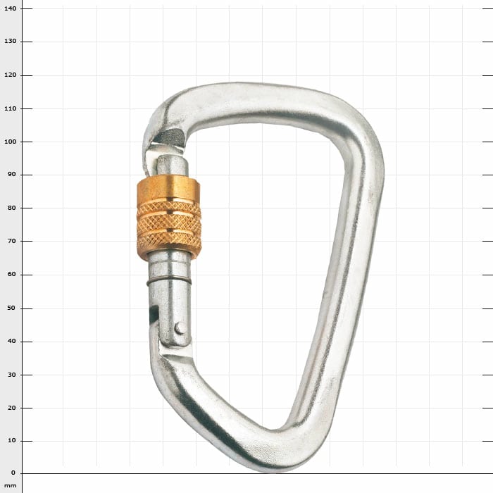 Big Steel Screw Steel Snap Hook with Gold Tone Screw Cap