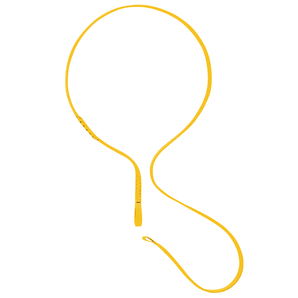 Eject webbing, yellow webbing in loop form, no manufacturer's specs, different perspective