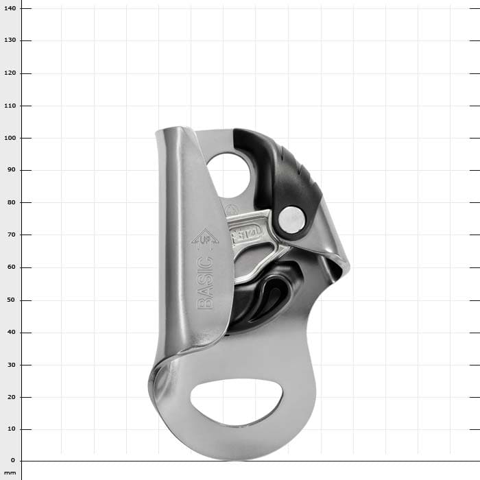 Basic via ferrata set, silver and black, with the lettering "BASIC" on the front