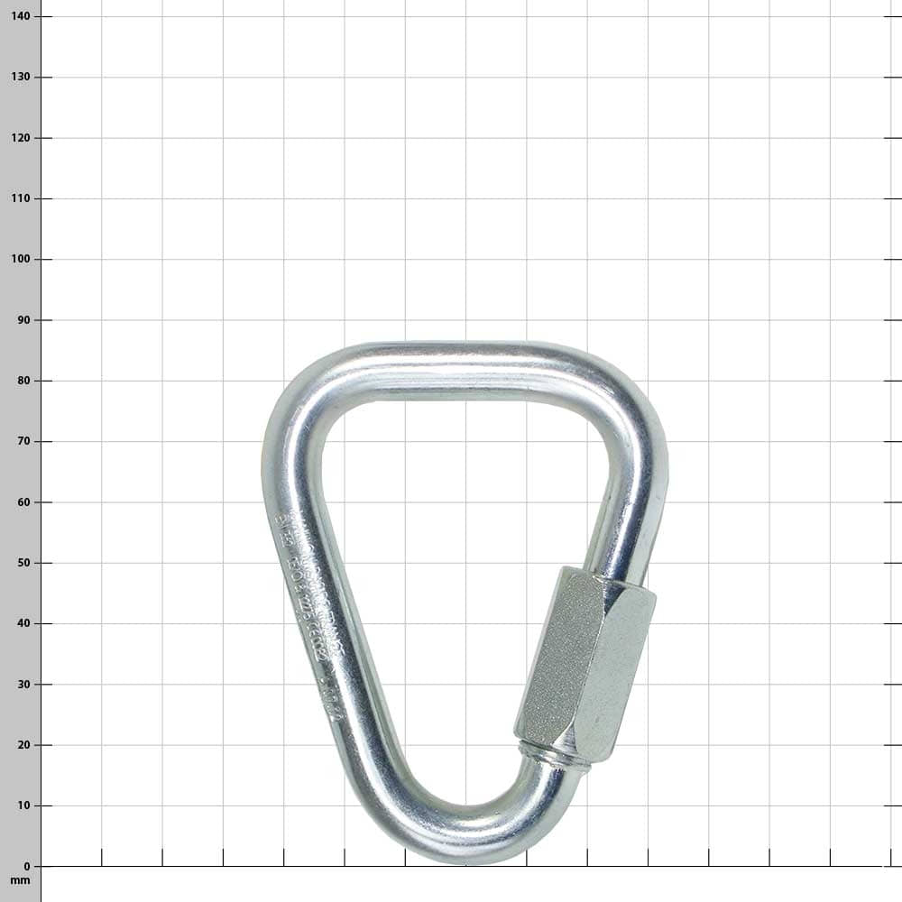 Delta Screw Link, Silver Triangular Metal Link with Screw Cap