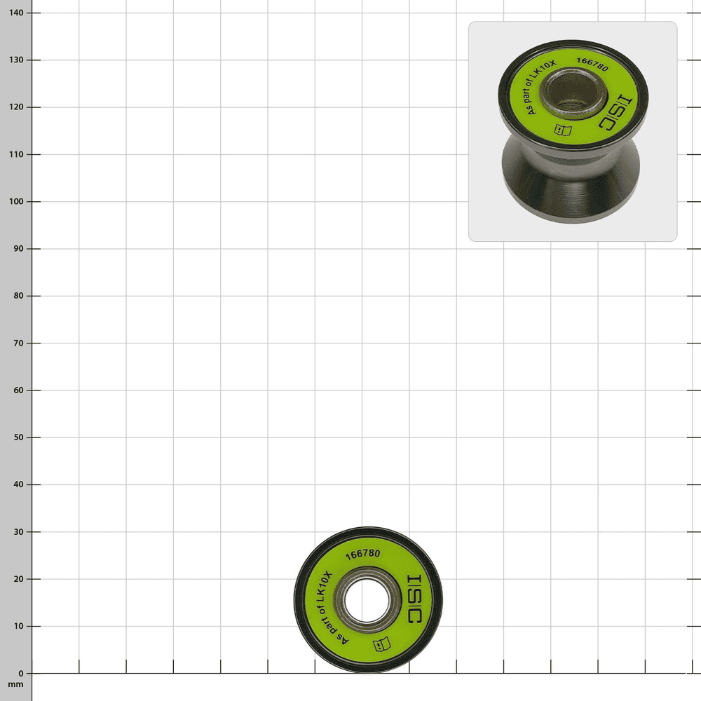 Ultra Link Large by ISC, grey, double pulley attachment with green sticker