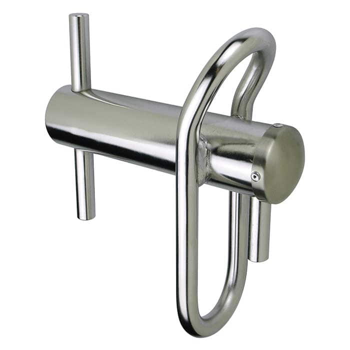Port A Wrap Large in Shiny Metal with Multiple Bars and a Large Oval Loop