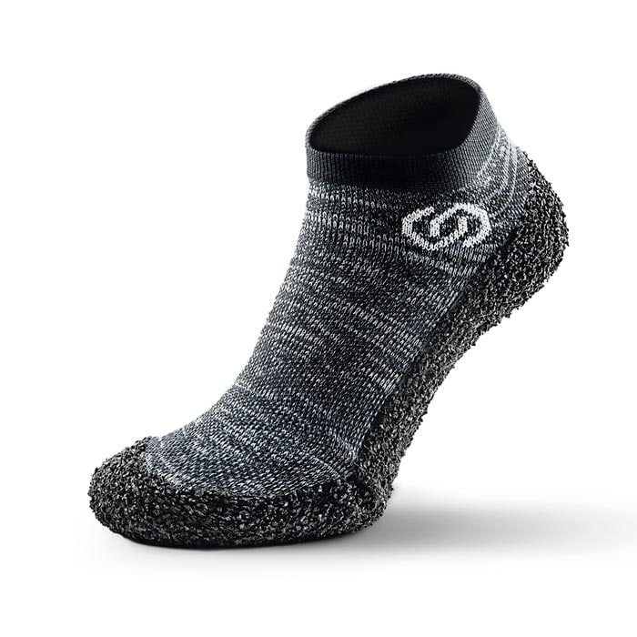 Skinners grey sock with black rubberised sole and white logo
