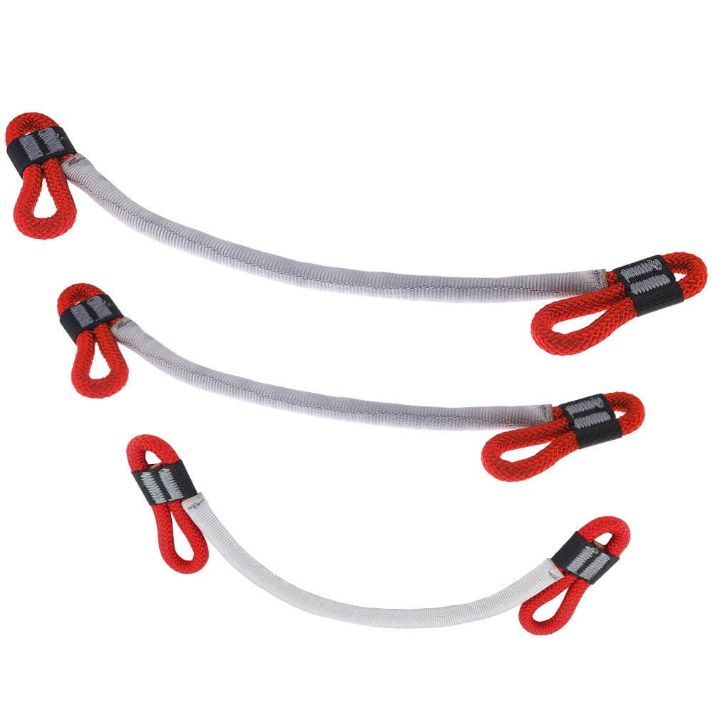Three gray and red loops with black reinforcements, product name Tree Access Bridge Loop visible