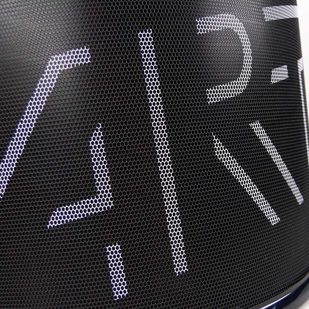 PROTOS® Visor Special Edition Close-up of the black visor with white lettering ART, manufacturer PROTOS®