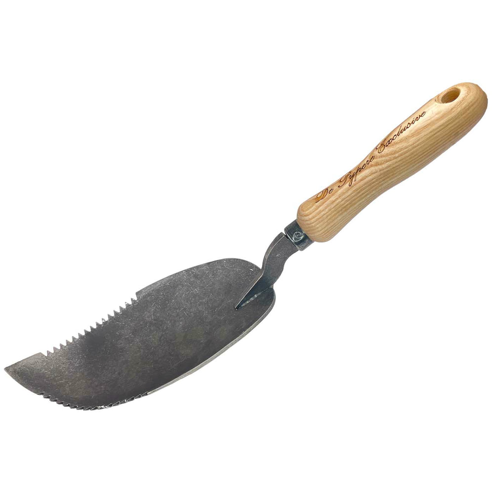 Root Ranger Garden Shovel with Serrated Metal Blade and Wooden Handle with De Hyppee Exclusive Lettering