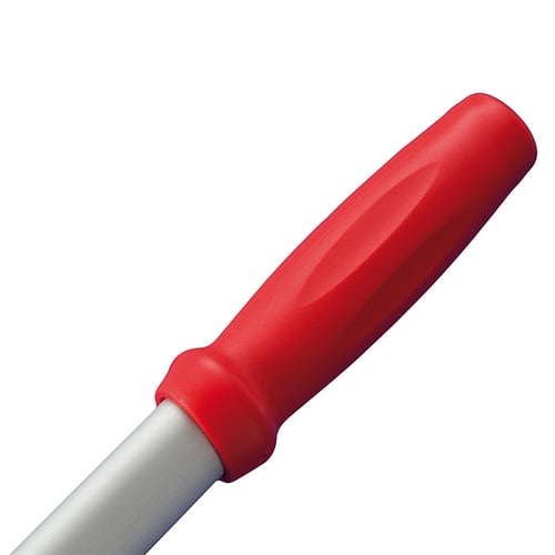 Red handle of the Berger 4210 secateurs on silver handle