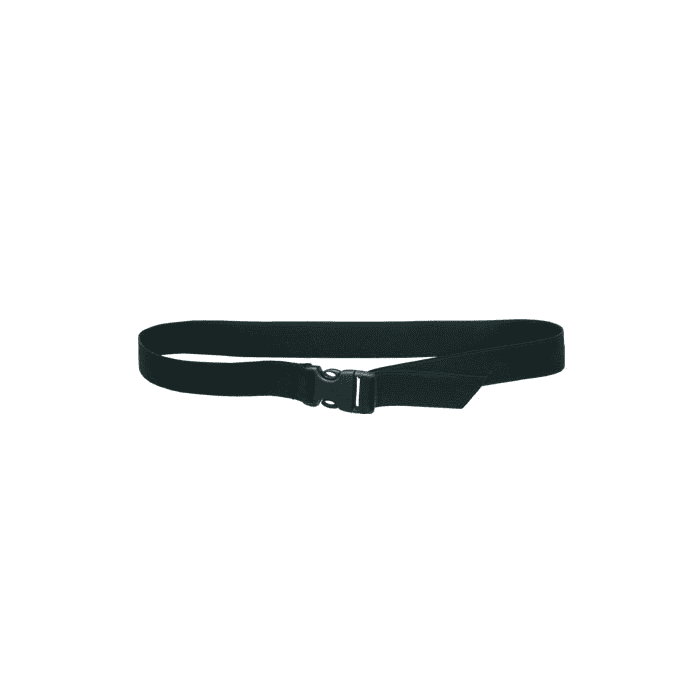 Cross-leather elastic, black elastic belt with black buckle