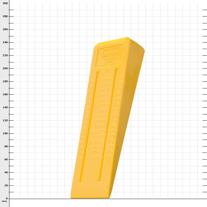 Labrador yellow plastic wedge with ribbed surface and printed lettering Labrador