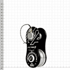 Mini-Eclipse 2 Alu, black pulley with white prints, metal roller and attached safety loop