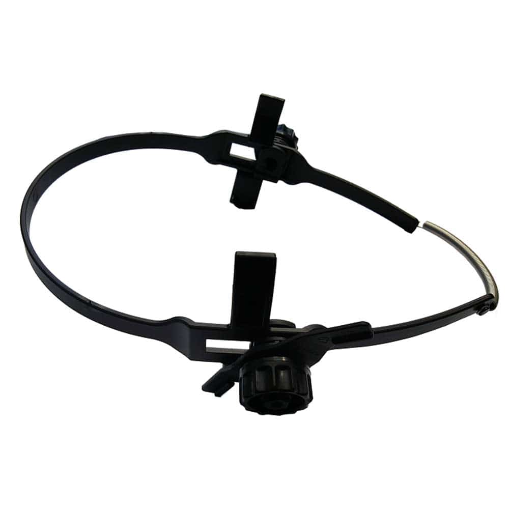 clearmaxx Universal helmet adapter made of black plastic with adjustable strap and twist lock