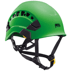 Green Petzl Vertex Vent Peltor Helmet with Black Chin Strap