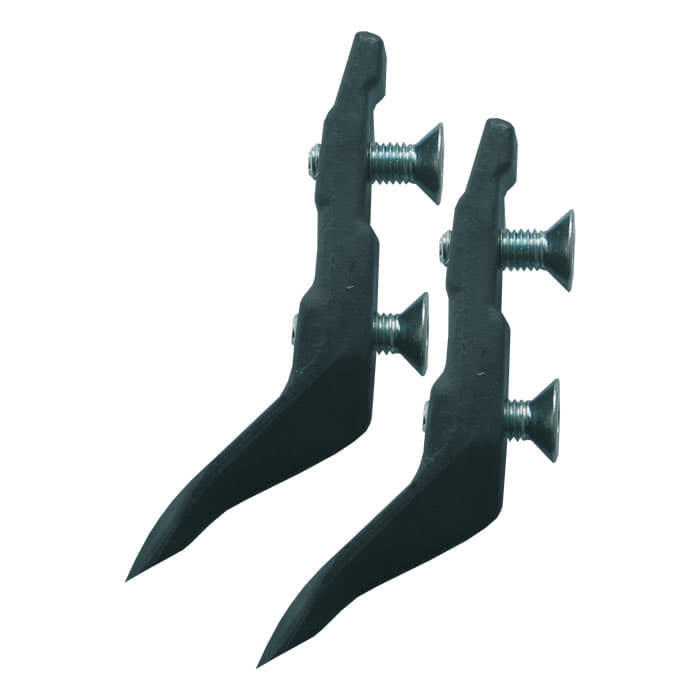 Thistle Heidelberg, two black metal parts with two silver screws each