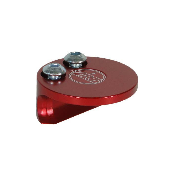 LockJack device stringer, red round metal part with two screws and white ART logo on top