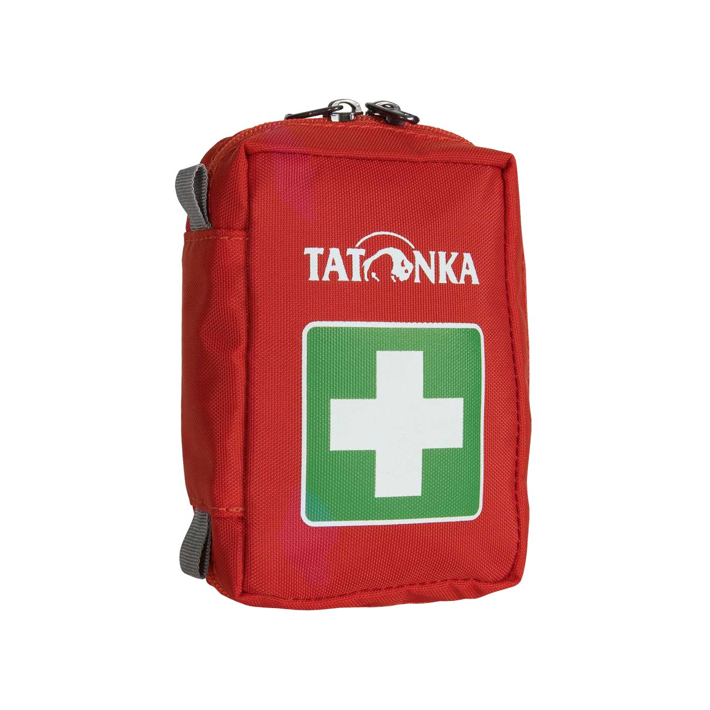Red Tatonka First Aid XS First Aid Kit with White Cross on Green Square and Zipper Top