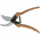 Berger C1200 Pruning Shears with Brown Handles and Silver Blade, Berger Brand, Model C1200, Made by Germany, Top View