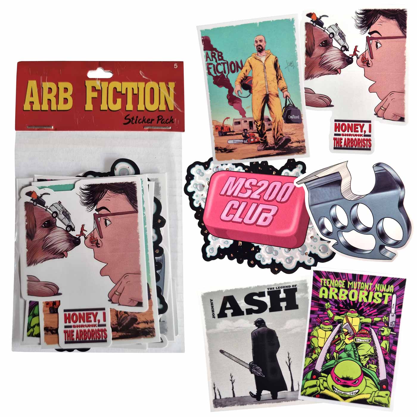 ARB Fiction Pack Vol. 5 Sticker Pack in a clear packaging with red label and yellow lettering