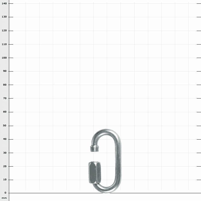 Screw link 48, silver metal link with screw cap on checkered background