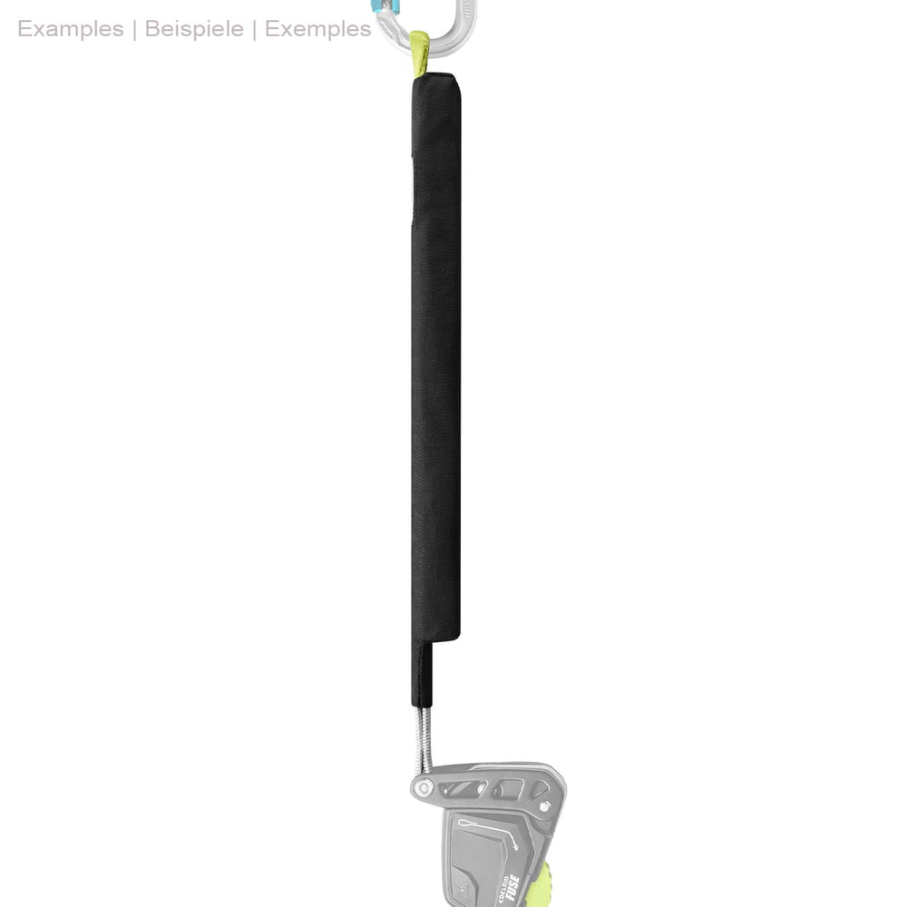 Defuser Rescue, black protective cover with snap hook and grey climbing frame at the bottom, manufacturer's name not visible